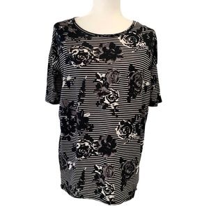 Lularoe striped floral hi low top xxs